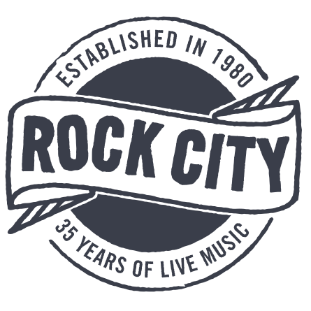 rock city grey and white circle logo