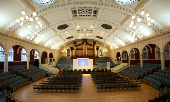 interior photo of albert hall seating and view