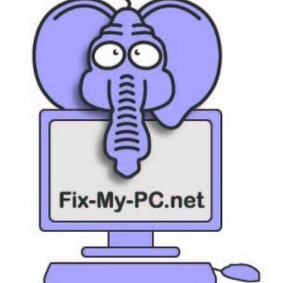elephant and pc monitor logo for fix my pc