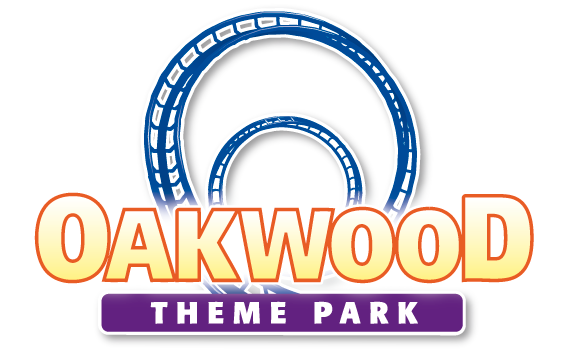 oakwood theme park and outline of rollercoaster